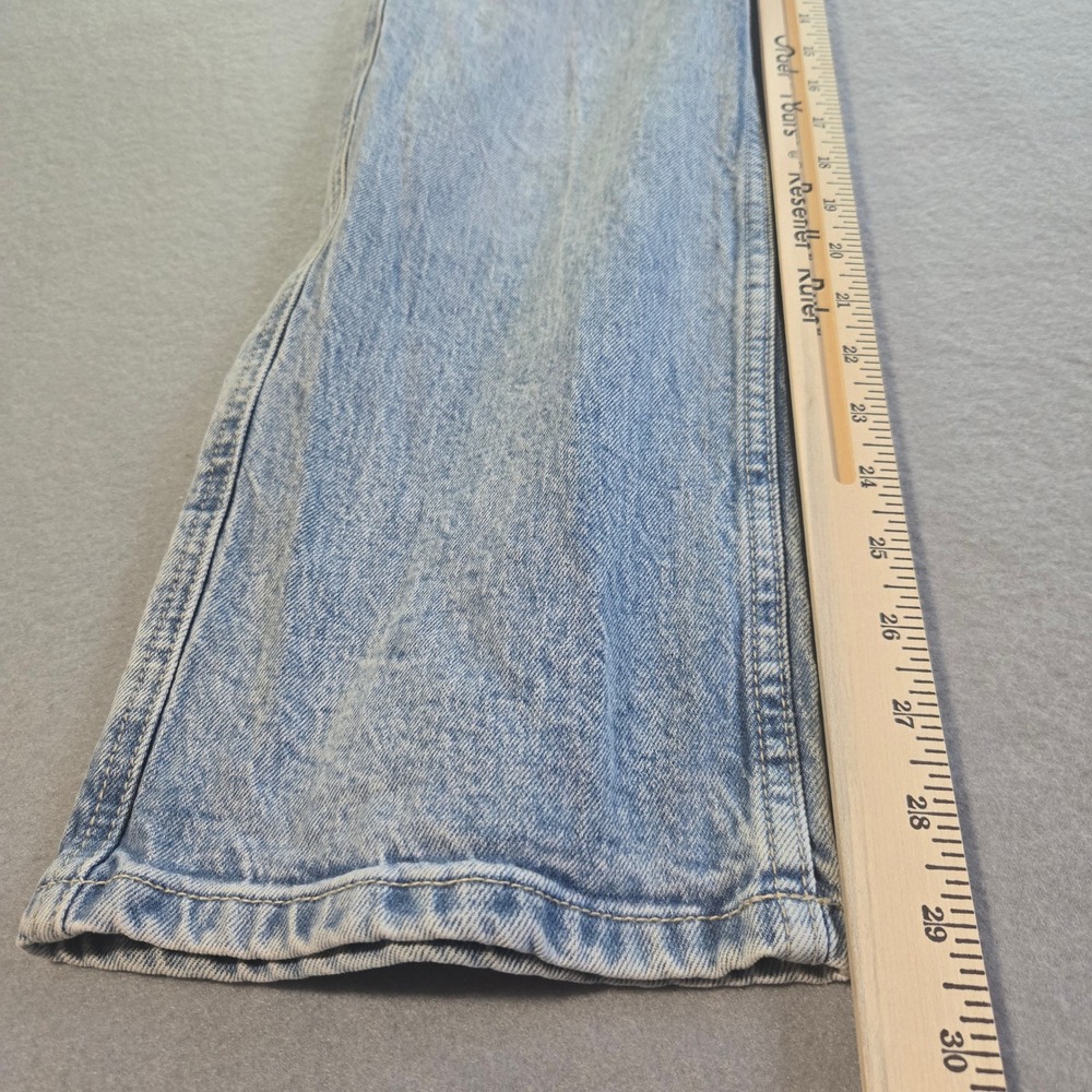 Cleo + Wolf Carpenter Jeans Women 28 Light Wash High Rise Straight Utility Denim - Picture 8 of 10